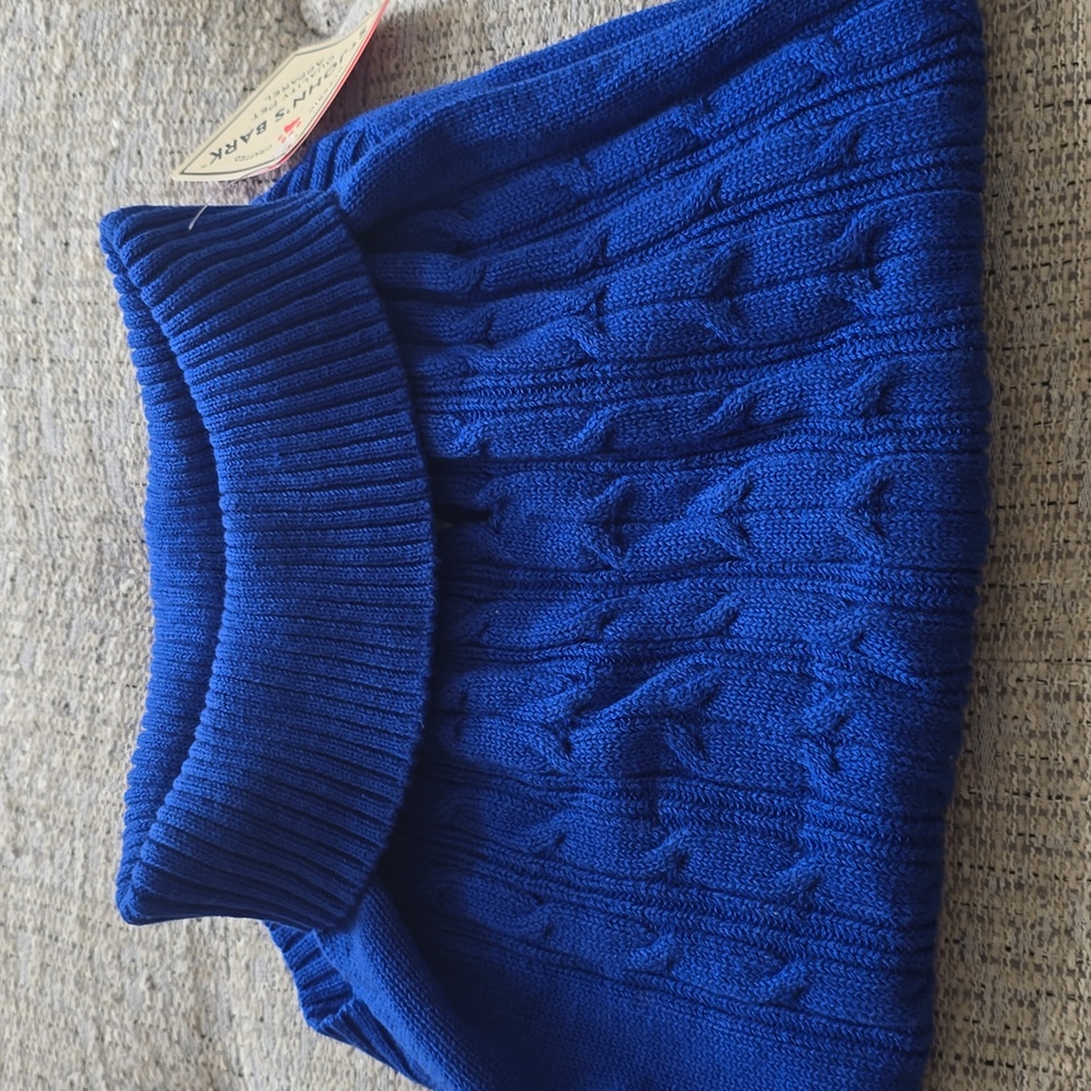 ST. JOHN'S BAY BRAND ROYAL BLUE PET DOG SWEATER SIZE LARGE